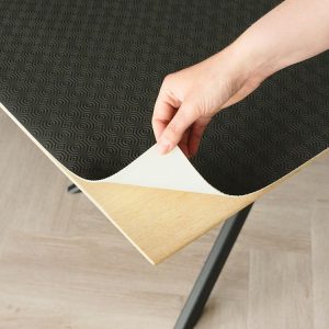 Protège table PVC gris
